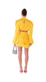 Palermo High Neck Blouse Mandarine Yellow