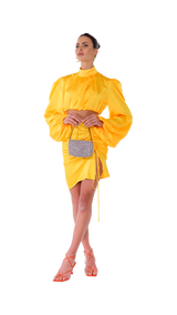 Palermo High Neck Blouse Mandarine Yellow