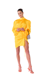 Palermo High Neck Blouse Mandarine Yellow