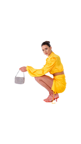 Palermo High Neck Blouse Mandarine Yellow