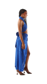 Exclusive Wrap Top Blue