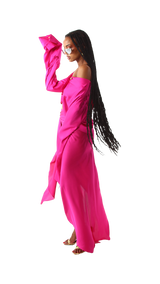 Palermo French Cuff Blouse Deep Pink