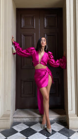 Nina Tulum Mini Skirt Pink Fuchsia