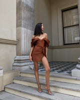 Nina Tulum Mini Skirt Rich Brown