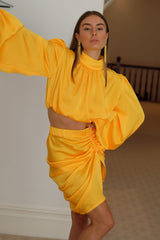 Palermo High Neck Blouse Mandarine Yellow