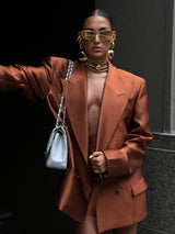 JG Jacket Dress Rich Brown