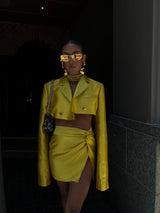 Femme Fatale Box Uomo Jacket Mustard Yellow