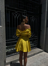 NINETTA MINI DRESS MUSTARD YELLOW