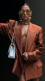 JG Jacket Dress Rich Brown