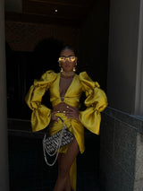 Nina Tulum Mini Skirt Mustard Yellow