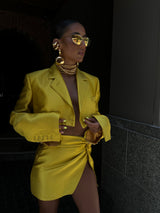 Femme Fatale Box Uomo Jacket Mustard Yellow