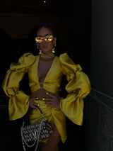 Nina Tulum Mini Skirt Mustard Yellow