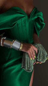 Nina Tulum Mini Skirt Emerald Green