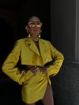 Femme Fatale Box Uomo Jacket Mustard Yellow