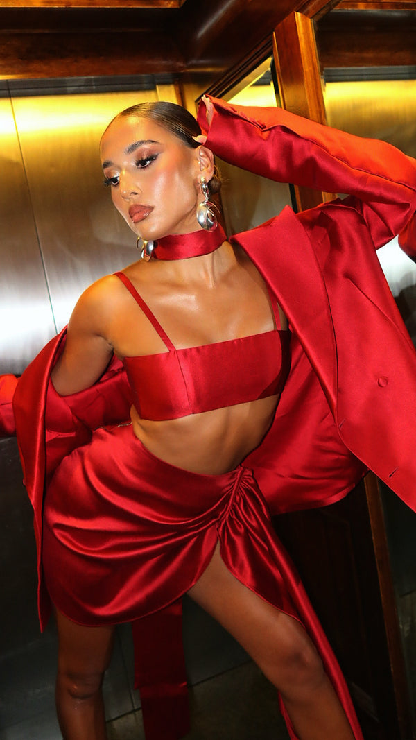 Metisa Skirt Royal Red