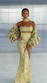 Bandita Top Gold Tiger Print