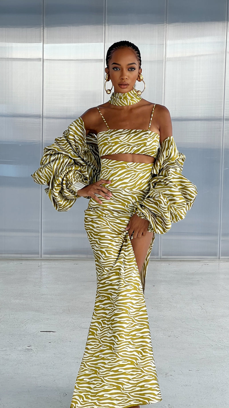 Bandita Top Gold Tiger Print