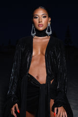 Malia Blouse Acqua Black