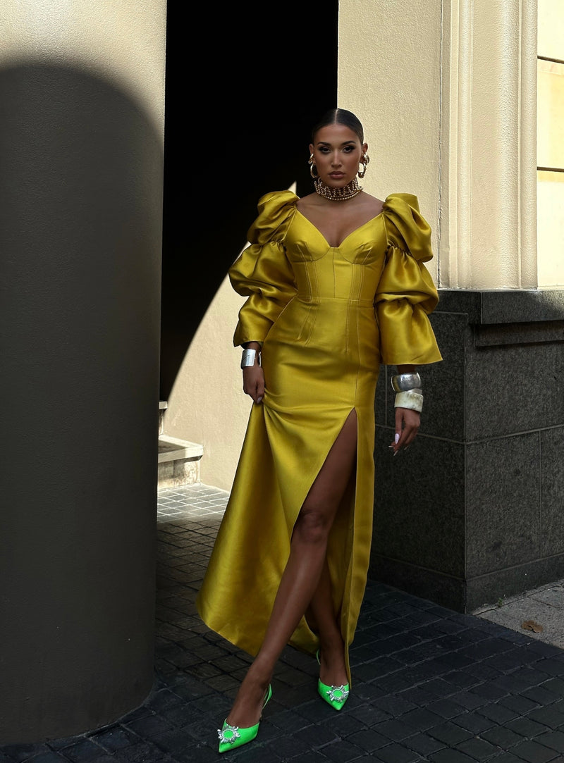 Solarino Dress Mustard Yellow