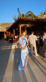 Rio Skirt Long Baby Blue And Baby Blue Lace