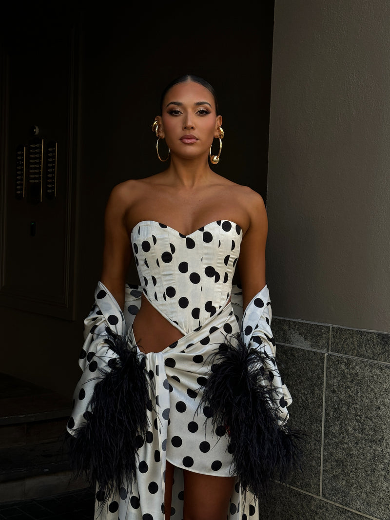 Rio Robe Long Polka Dot Print