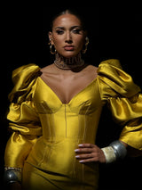 Solarino Dress Mustard Yellow