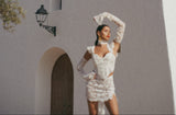 La Bonita Full Body Corset White Lace with Necktie