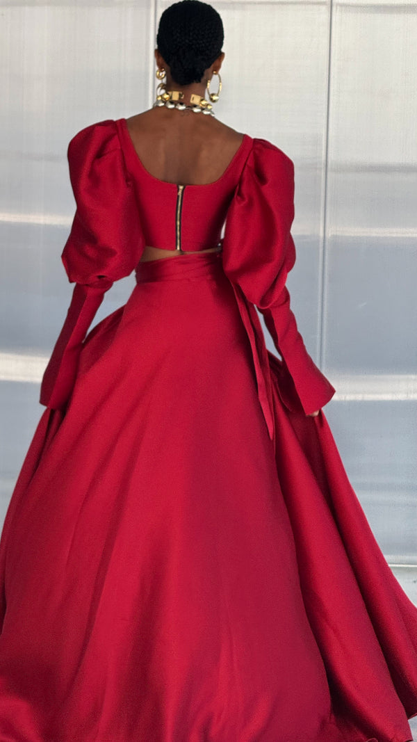 La Sola Skirt Royal Red