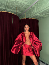 Femme Fatale Mini Zip Skirt 2.0 Ruby Red