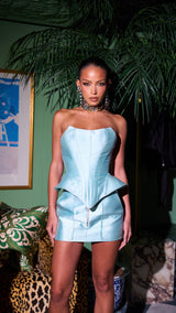 Femme Fatale Mini Zip Skirt 2.0 Ice Blue