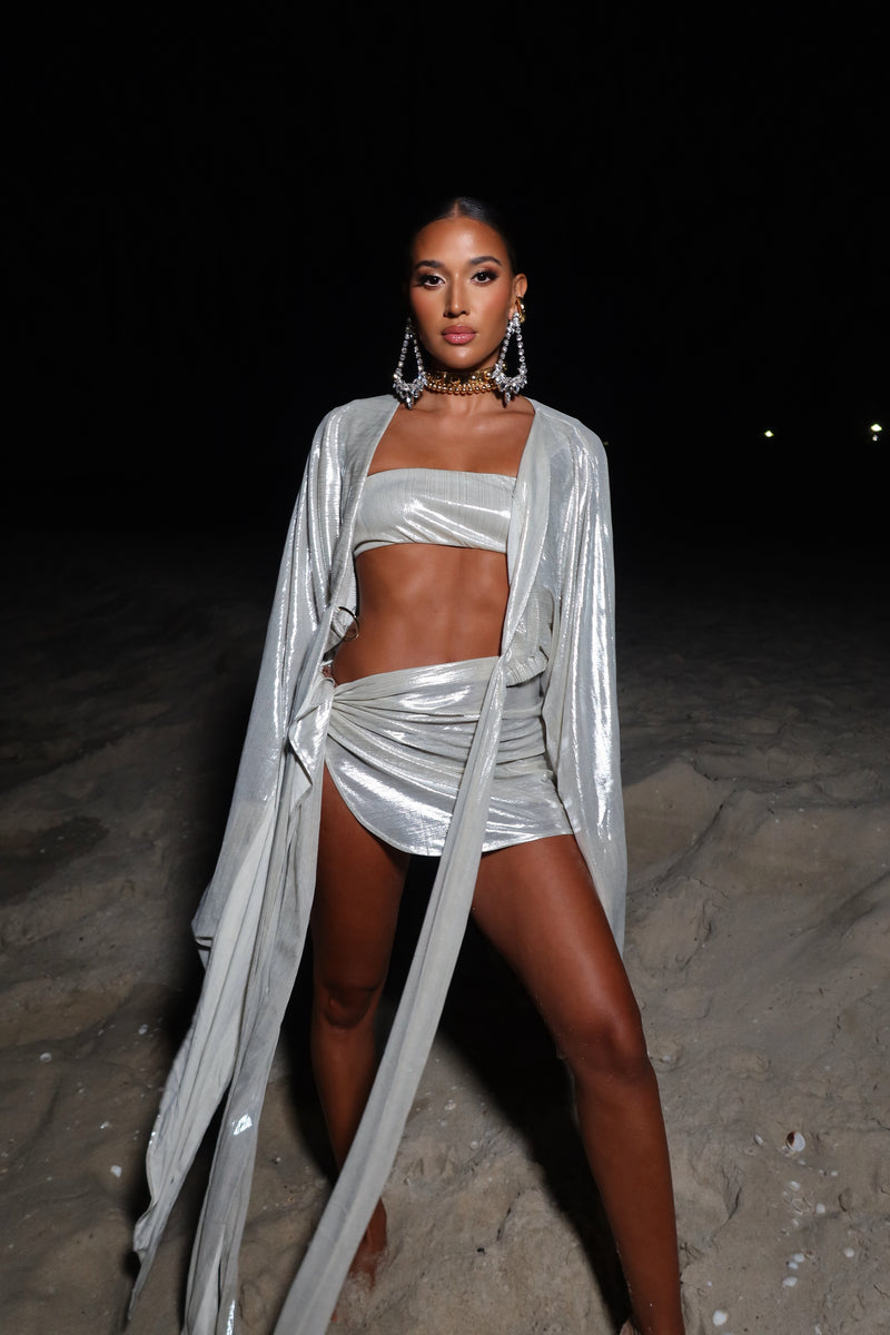 Malia Sarong Acqua Silver