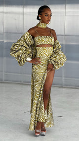 Bandita Top Gold Tiger Print