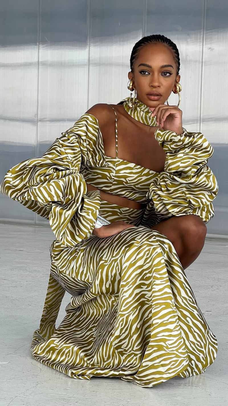 Bandita Top Gold Tiger Print