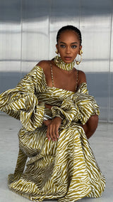 Bandita Top Gold Tiger Print