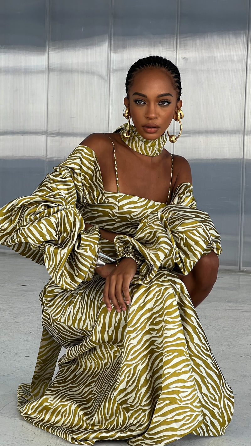 Bandita Top Gold Tiger Print