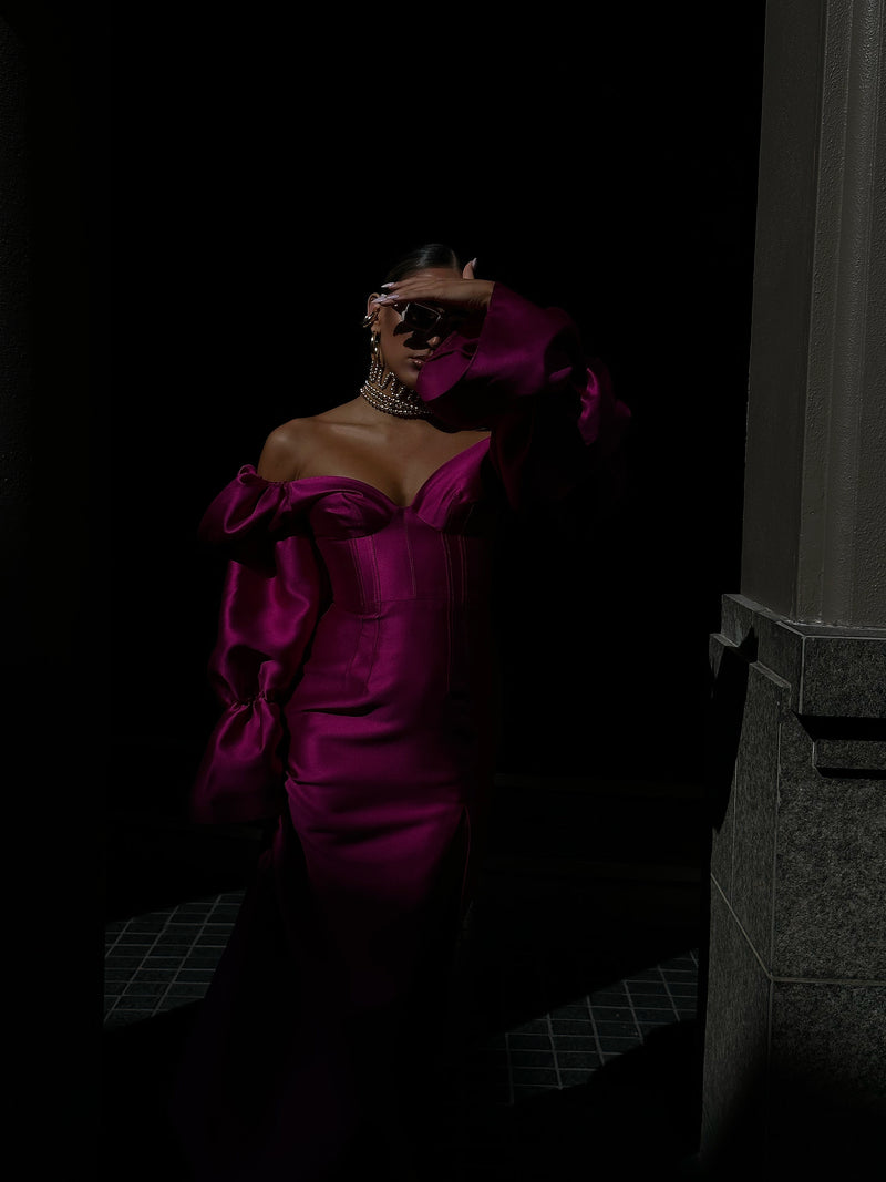 Solarino Dress Fuchsia  Pink