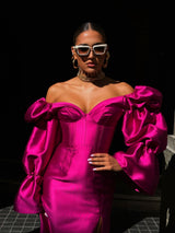 Solarino Dress Fuchsia  Pink