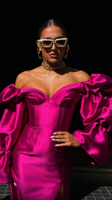 Solarino Dress Fuchsia  Pink