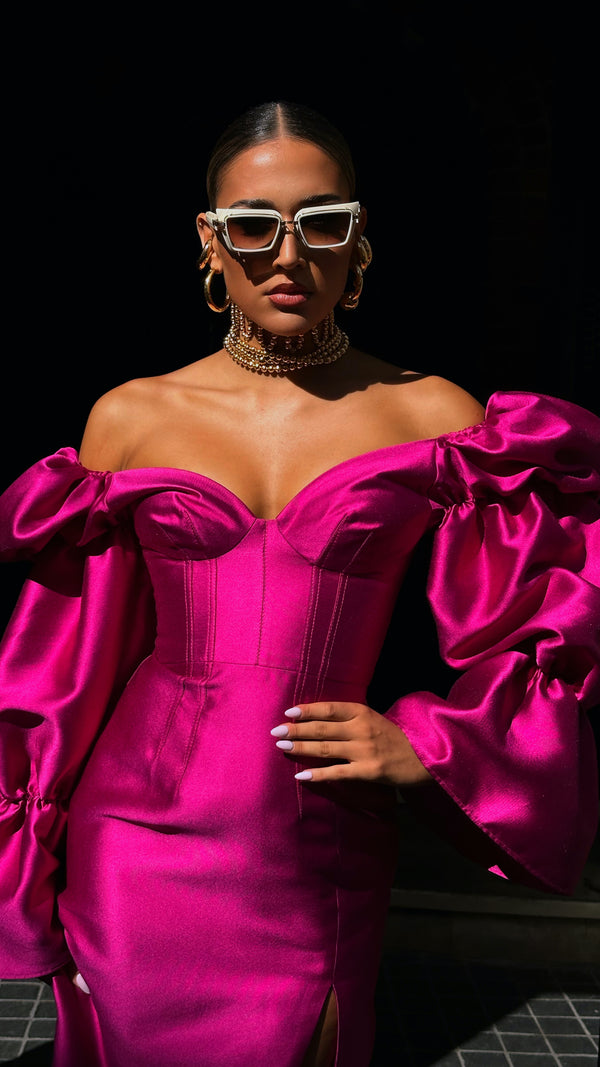 Solarino Dress Fuchsia  Pink