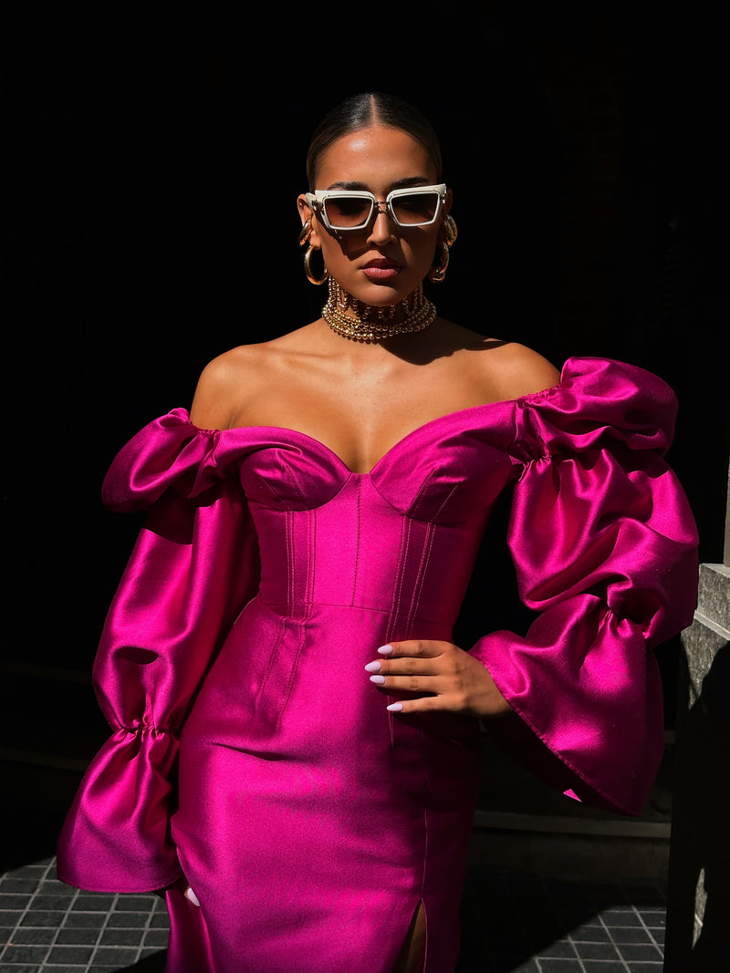 Solarino Dress Fuchsia  Pink