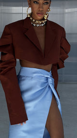 Mikka Cropped Jacket Brown