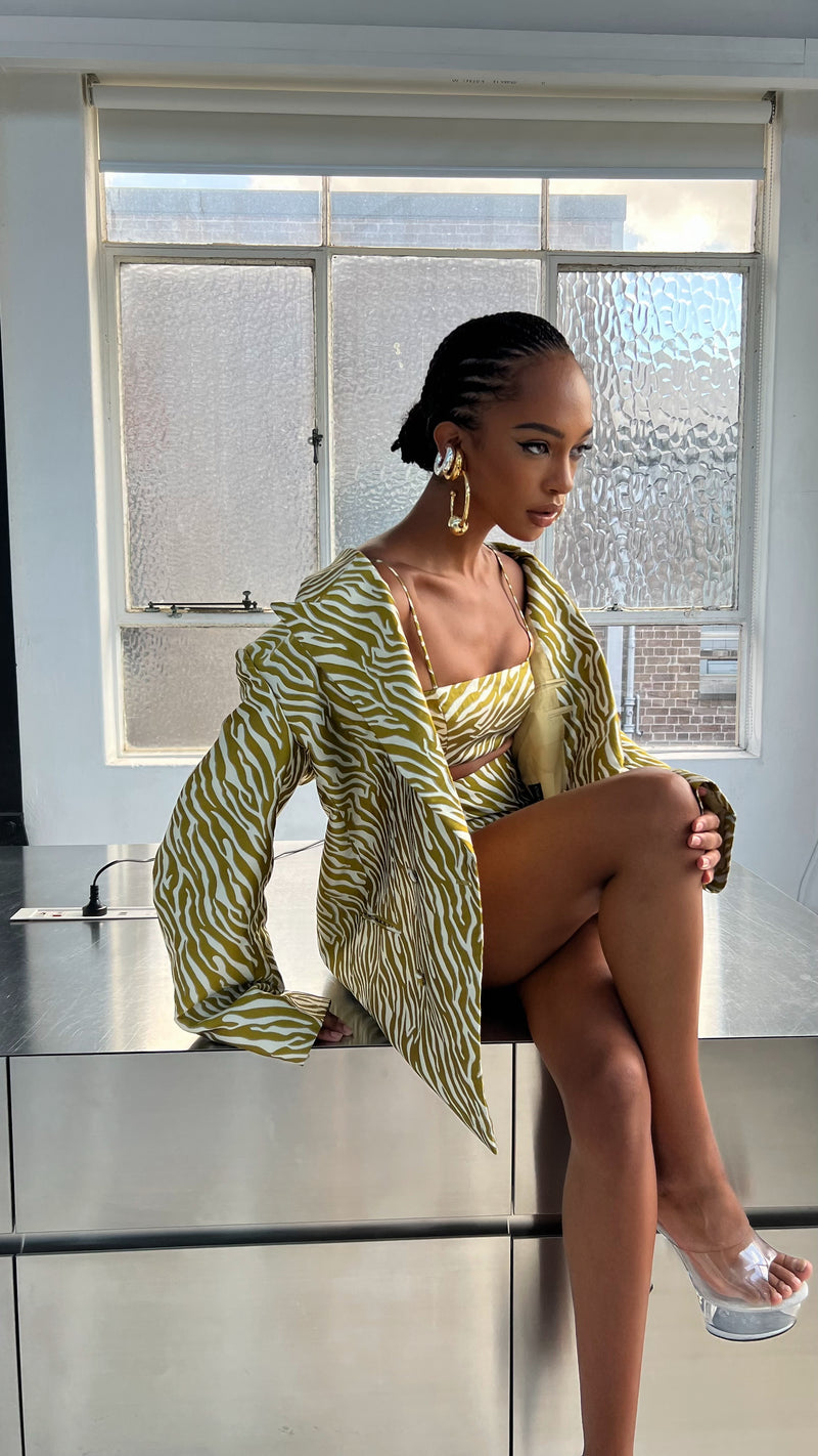 Bandita Top Gold Tiger Print