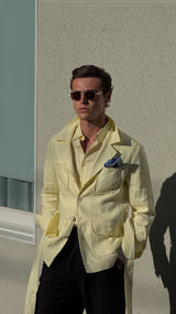 Safari Jacket Sorbet Yellow Linen