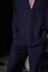 NVH Drawstring Trousers Navy