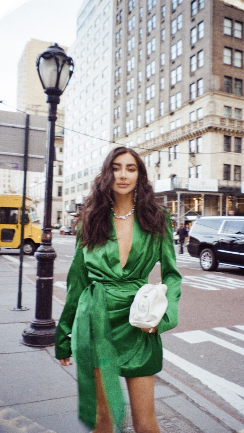 Amore Jacket Dress Emerald Green – Khirzad