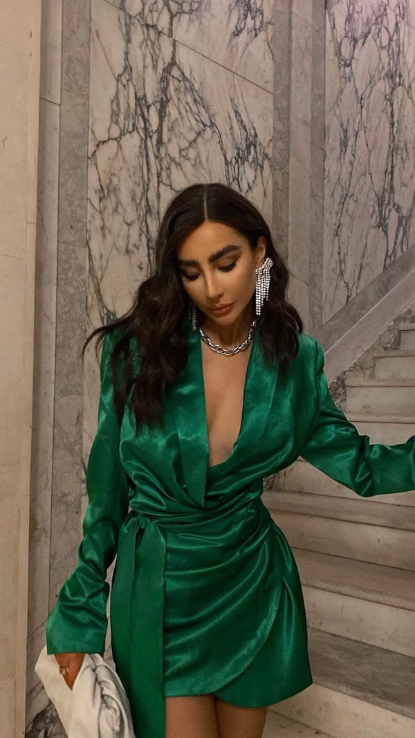 Amore Jacket Dress Emerald Green