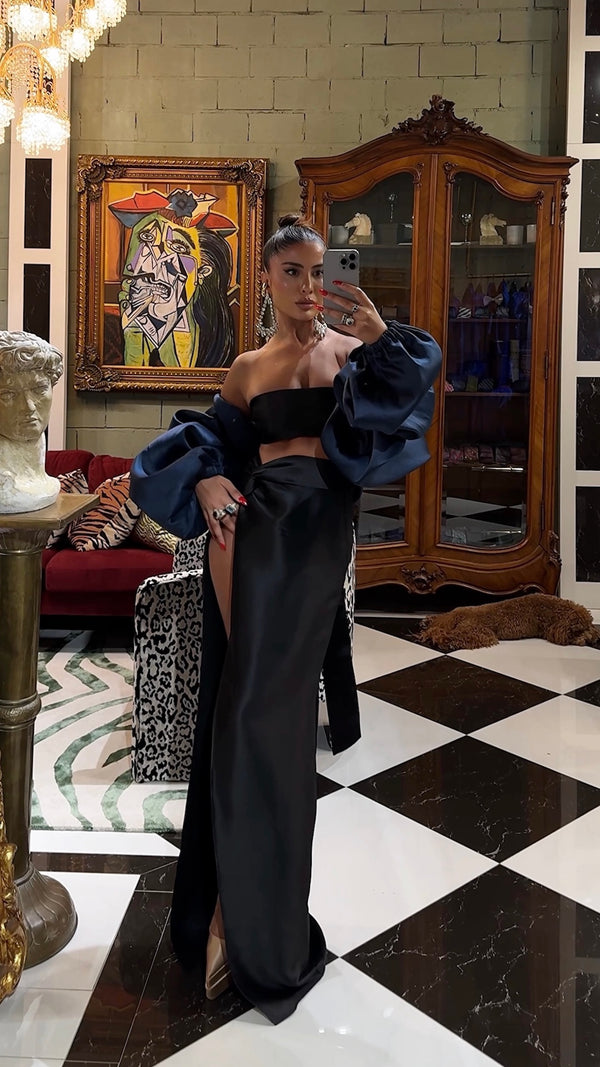 Nina Tulum Long Skirt Black