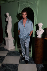Miami Silk Shirt Steel Grey