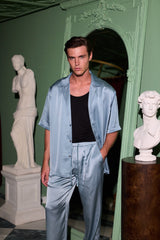 Miami Silk Shirt Steel Grey