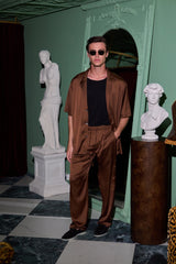 Miami Silk Shirt Brown